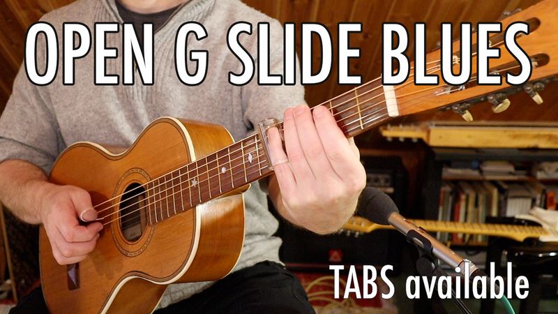 Melodic Slide Blues in Open G (Lap of luxury) TABS / SHEET MUSIC