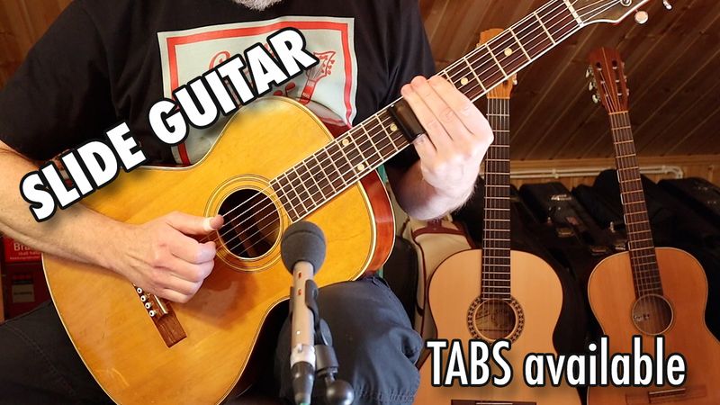 Open G Slide Blues on a 1947 Levin Parlor Guitar (Photogram Blues) - VIDEO LESSON + TABS