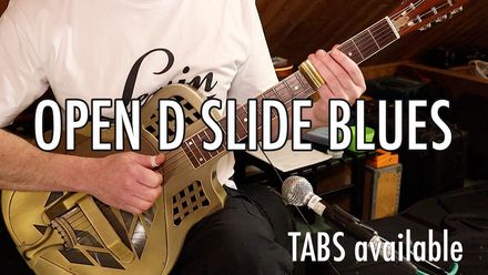 Open D Slide Blues on a Resonator Guitar (Sturgeon surgeon) TABS / SHEET MUSIC