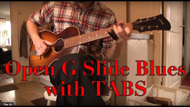 Open G Slide Blues on a 1950 Levin parlor guitar VIDEO LESSON + TABS