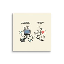 &quot;God Invites Slow&quot; | Mini Canvas Print