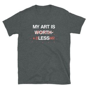 "My Art Is A Blessing" | Softstyle Tee (Dark)
