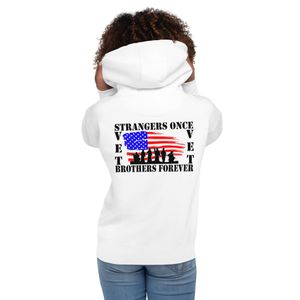 Strangers Once Bothers Forever White Hoodie second design