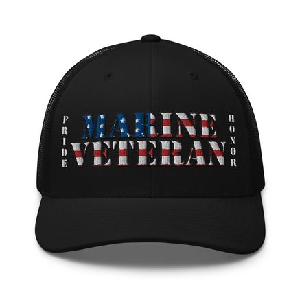 &quot;Marine Veteran&quot; Hat dark