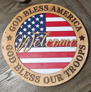Patriotic Welcome SIgn ***DIGITAL FILE ONLY***