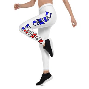 USMC Veteran Flag Font Leggings