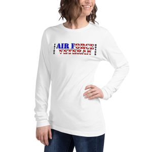 USAF Veteran Stranger Once, Brothers Forever L Sleeve T Shirt