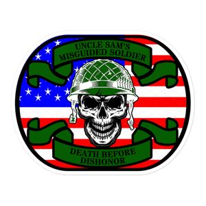 Uncle Sam&#x27;s Misguided Soldier Sticker