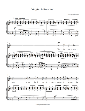 Vergin tutto amor - PDF - Durante  - D minor