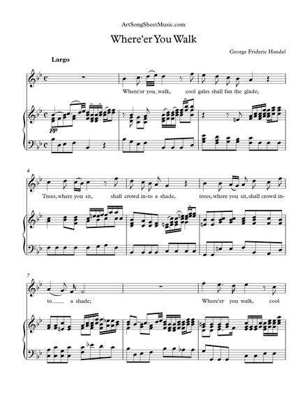 Where&#x27;er You Walk - Handle - Bb major - PDF