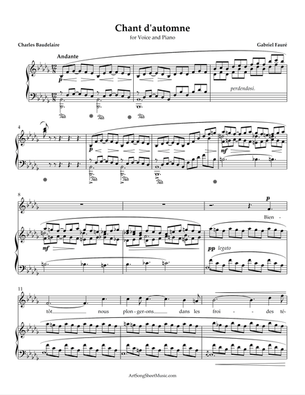 Chant d'automne - Fauré - Bb minor