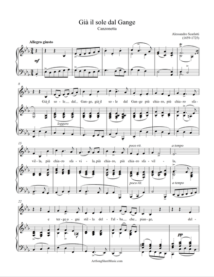 Già il sole dal Gange - Scarlatti - Eb major