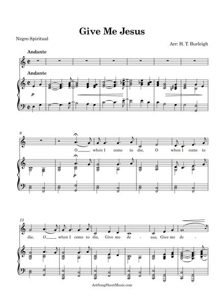 Give Me Jesus - Burleigh - C major