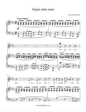 Vergin tutto amor - PDF - Durante  - Bb minor