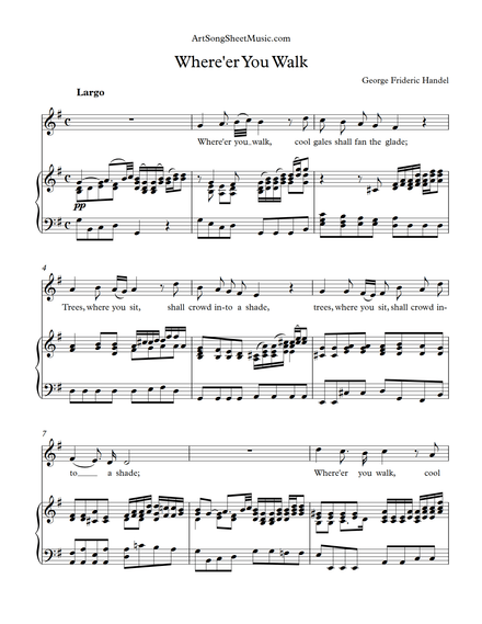 Where&#x27;er You Walk - Handle - G major - PDF