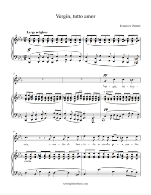 Vergin tutto amor - PDF - Durante  - C minor