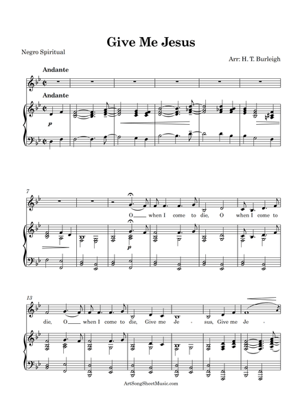 Give Me Jesus - Burleigh - Bb major