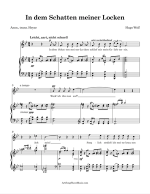 In dem Schatten meiner Locken - Wolf - Bb major