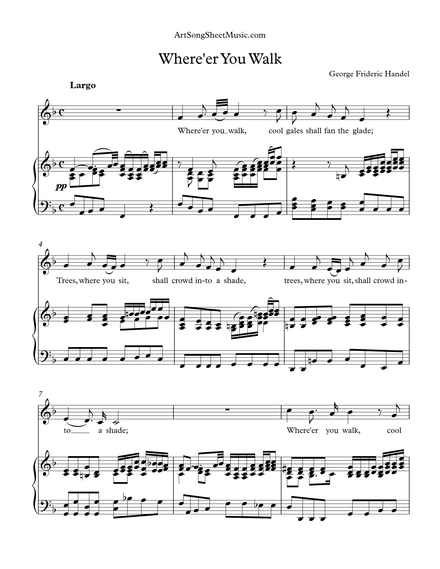 Where&#x27;er You Walk - Handle - F major - PDF