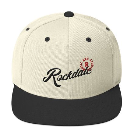 Rockdale Script Snapback Embroidered Hat (Natural &amp; Black/Heather Grey &amp; Red/Heather &amp; Black)