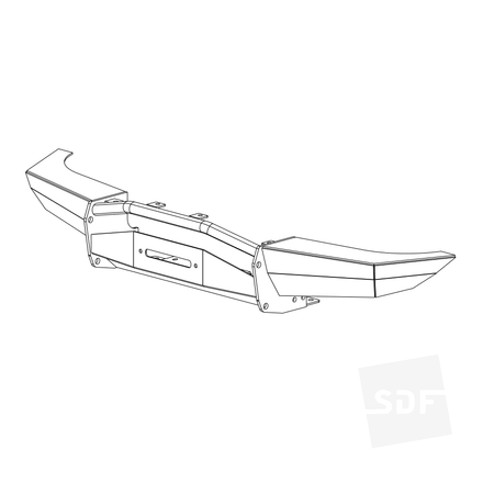 80 Series Front Bar Flat Pack Weld-Together Kit