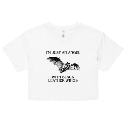 Bat Leather Angel Crop Top