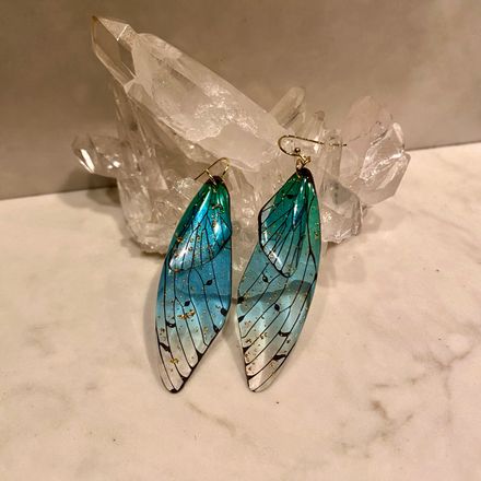 Ocean Fae Wing Earrings
