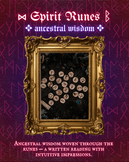 ⋈ Spirit Runes Reading — Ancestral Guidance Through the Staves