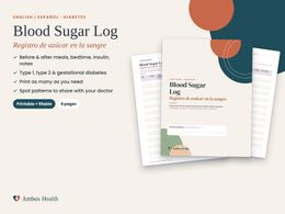 Bilingual Blood Sugar Log (English & Spanish) — Diabetes Tracker