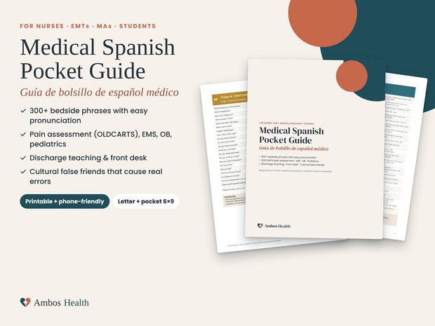 Medical Spanish Pocket Guide for Nurses, EMTs &amp; Clinicians (PDF)