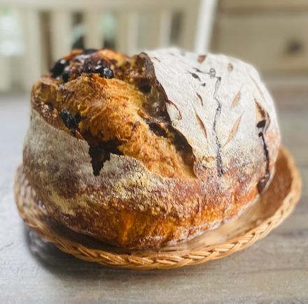 Blueberry lemon sourdough bread
