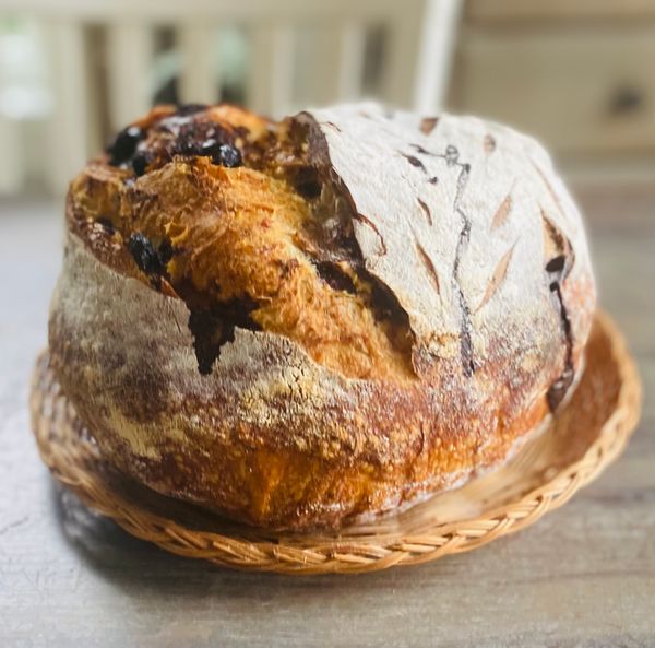 Blueberry lemon sourdough bread