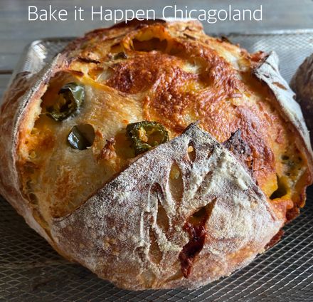 Jalapeno cheddar cheese sourdough bread