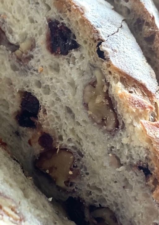 Cranberry walnut sourdough bread