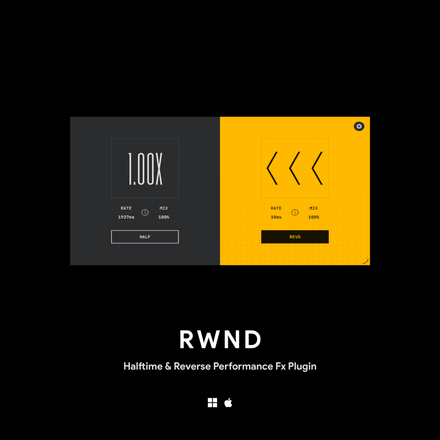 RWND — Halftime &amp; Reverse Performance FX Plugin | VST3 &amp; AU