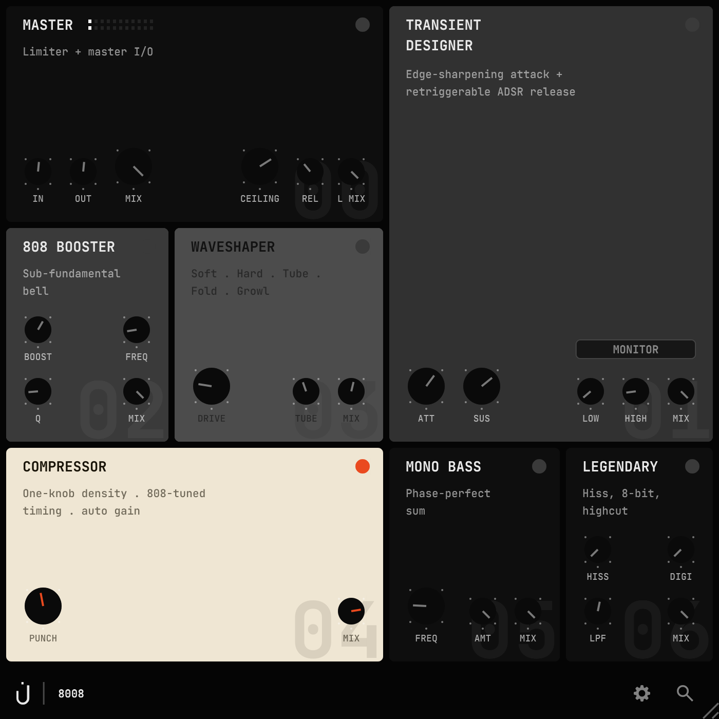 One-knob compressor
