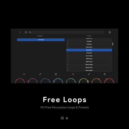 101 FREE Percussion Loops &amp; Presets - EDM and ELECTRO