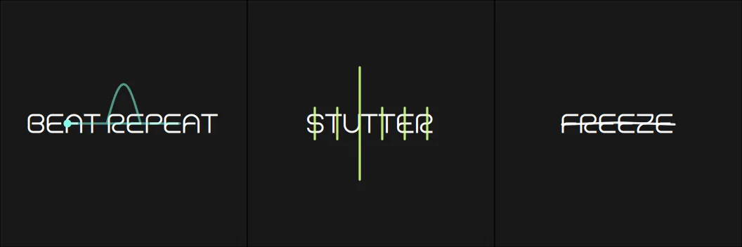 DJFX Beat Repeat, Stutter, Freeze pads, animated