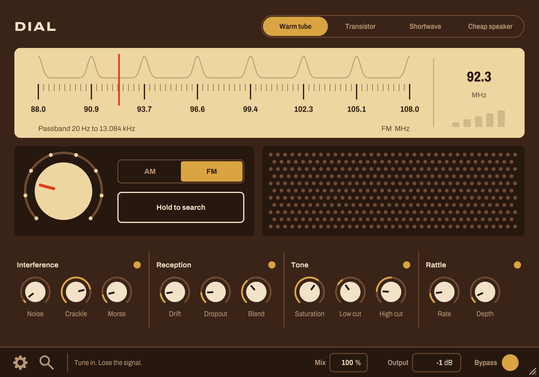 DIAL lofi radio plugin by Thenatan - full interface