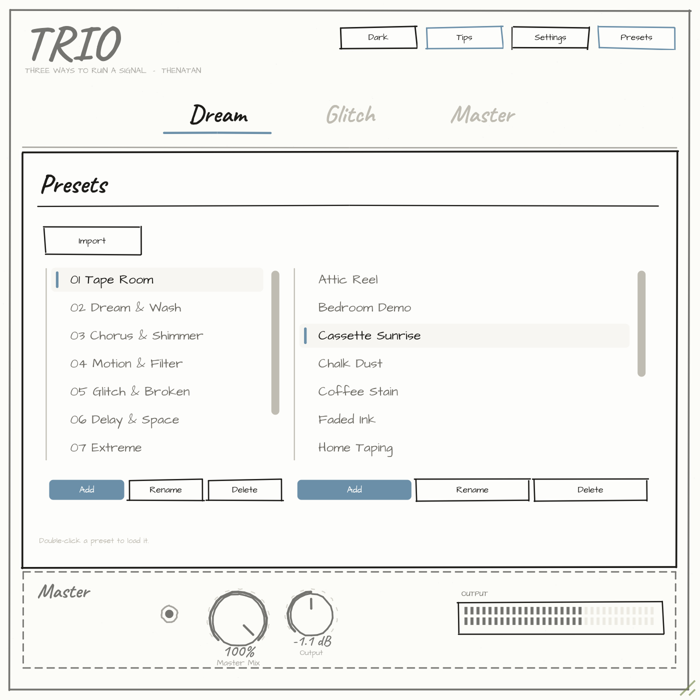 TRIO preset browser