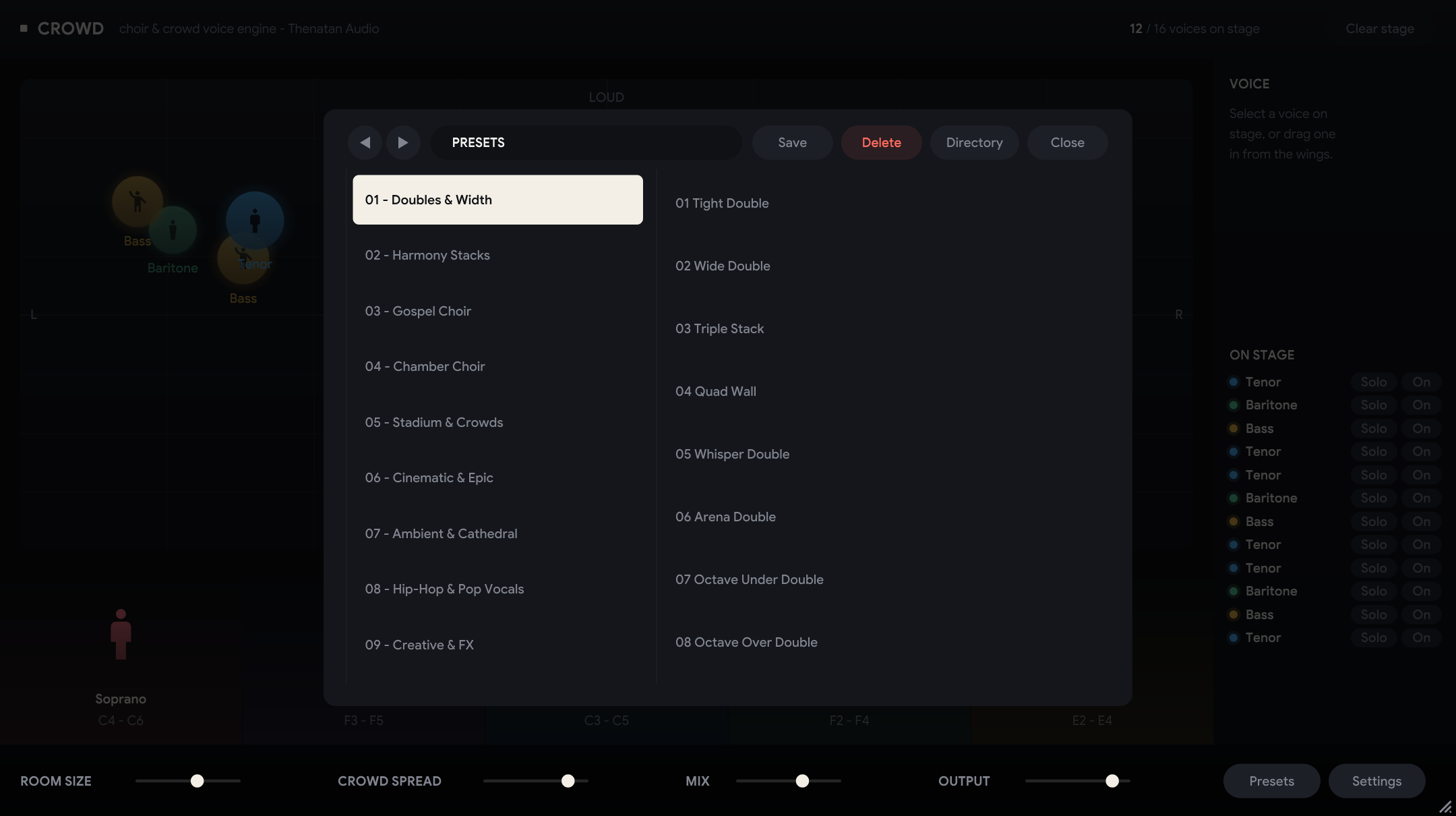 CROWD preset browser