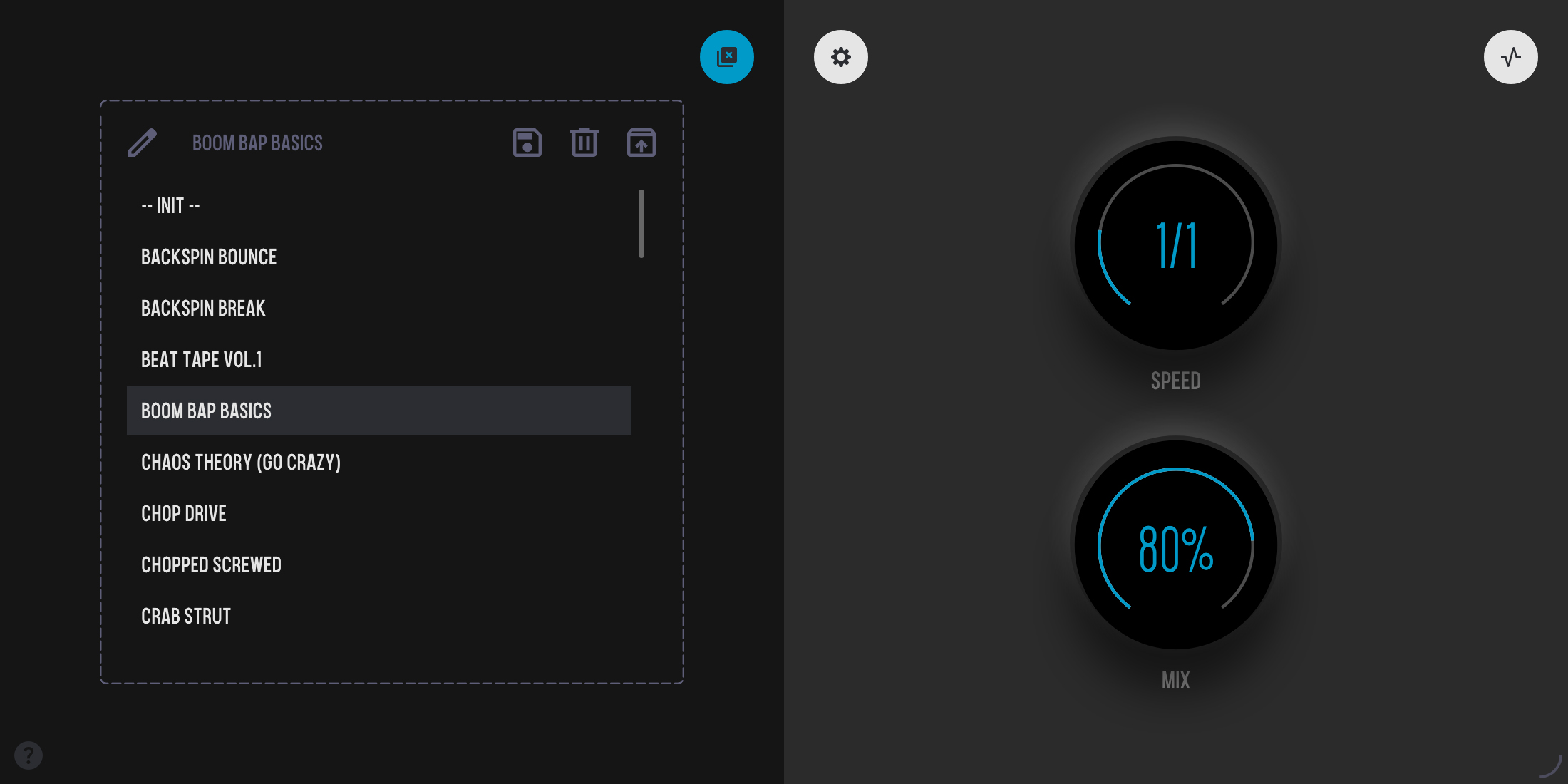 Preset browser