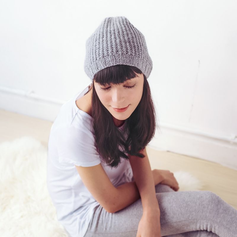 Worsted Waffle Stitch Hat Knitting Pattern PDF File