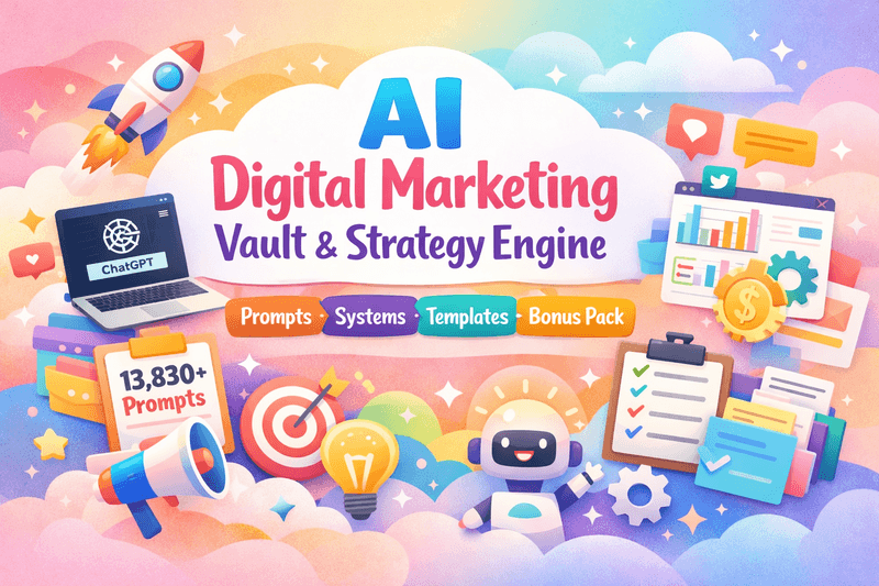 Ultimate AI Digital Marketing Vault &amp; Strategy Engine (11,830 Prompts + Systems)