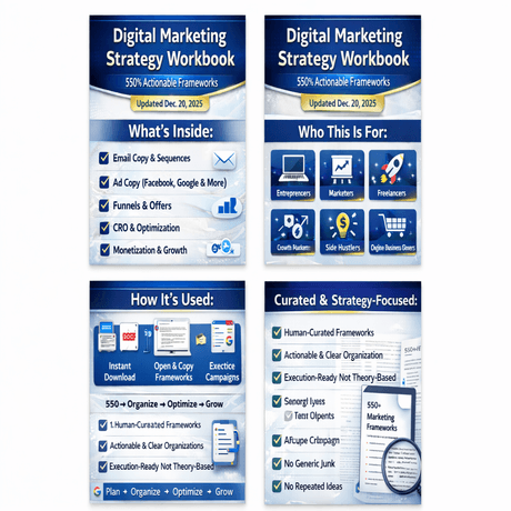 Marketing Strategy System: 550+ Ready-to-Use Templates
