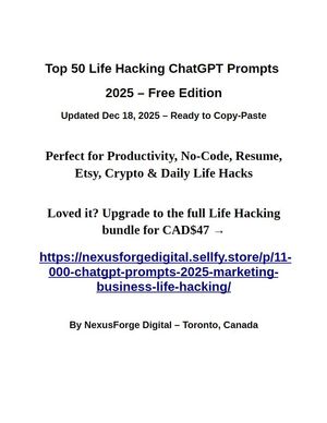 Top 50 Life Hacking ChatGPT Prompts 2025 – Free Edition