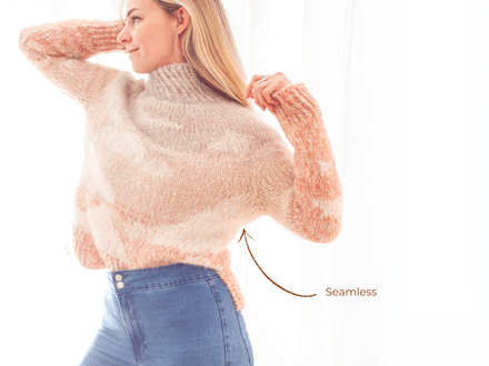 Whispering Clouds Sweater - digital PDF knitting pattern