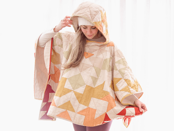 The Stargazer Wearable Quilt Pattern -  Convertible Hooded Blanket Poncho - PDF Sewing Pattern