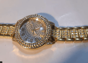 Women Watch Shiny Rhinestone Inlaid Stainless .