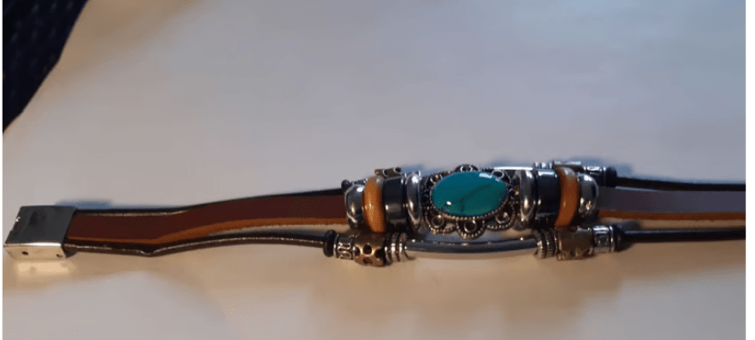 Bohemian Ethnic Turquoise Stackable Leather Bracelet for Men Women...